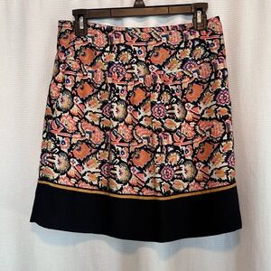 Dalia Collection Multicolor Size 2 Geometric Floral Mini‎ Skirt with pockets.